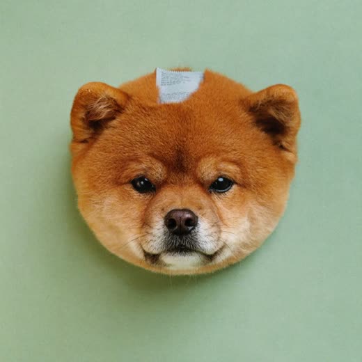 A fluffy dog's neatly scissored face after a trim